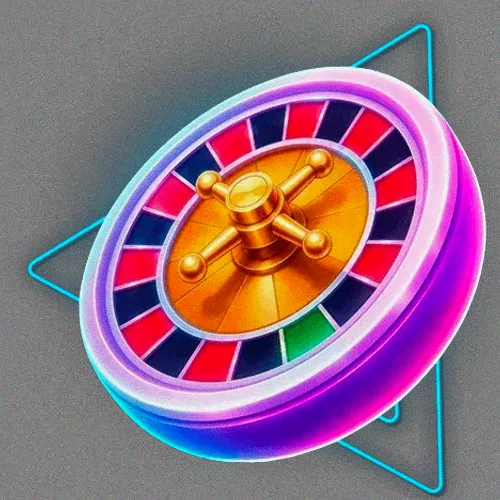 Neon roulette wheel