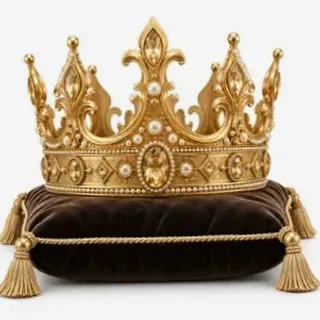 Gold crown on cushion — SpeedAU